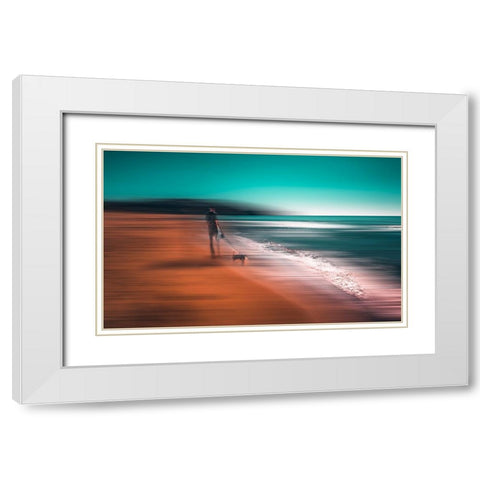 The Quiet Hours White Modern Wood Framed Art Print with Double Matting by Chiriaco, Carmine