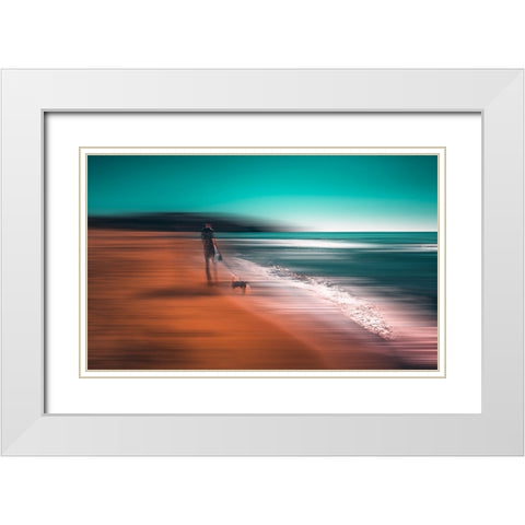 The Quiet Hours White Modern Wood Framed Art Print with Double Matting by Chiriaco, Carmine