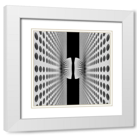 Corridor Of Ball White Modern Wood Framed Art Print with Double Matting by Bunjamin, Antonyus