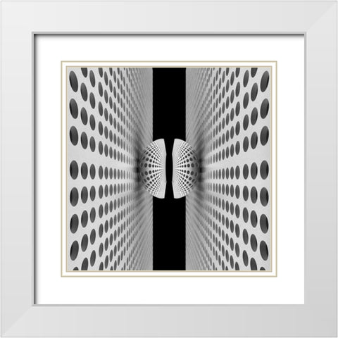 Corridor Of Ball White Modern Wood Framed Art Print with Double Matting by Bunjamin, Antonyus