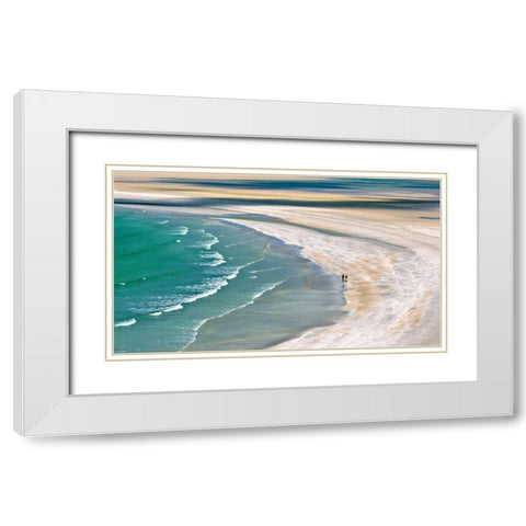 Sea Poetry White Modern Wood Framed Art Print with Double Matting by Voncina, Anuska