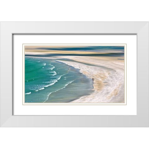 Sea Poetry White Modern Wood Framed Art Print with Double Matting by Voncina, Anuska