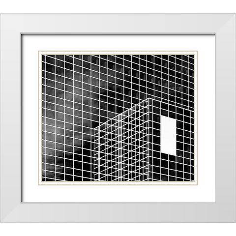 The White Rectangle White Modern Wood Framed Art Print with Double Matting by Van Son, Greetje