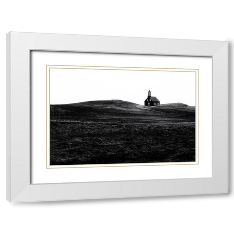 Black Chapel White Modern Wood Framed Art Print with Double Matting by Oncete, Julien