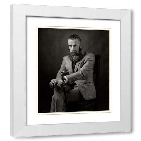 Conor White Modern Wood Framed Art Print with Double Matting by Wilkinson, Hugh