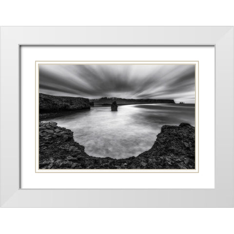 Hard Wind White Modern Wood Framed Art Print with Double Matting by Ruiz Dueso, Jorge
