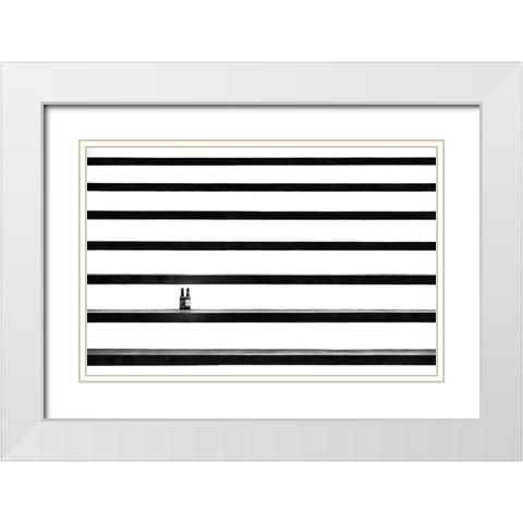 After The Game - Part 3 White Modern Wood Framed Art Print with Double Matting by Endermann, Rolf