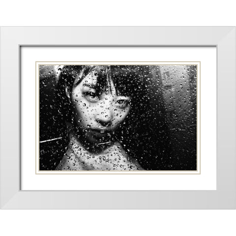 Portrait White Modern Wood Framed Art Print with Double Matting by Suzuki, Tatsuo