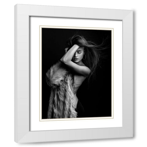 Paula White Modern Wood Framed Art Print with Double Matting by Krystynek MQEP, Martin