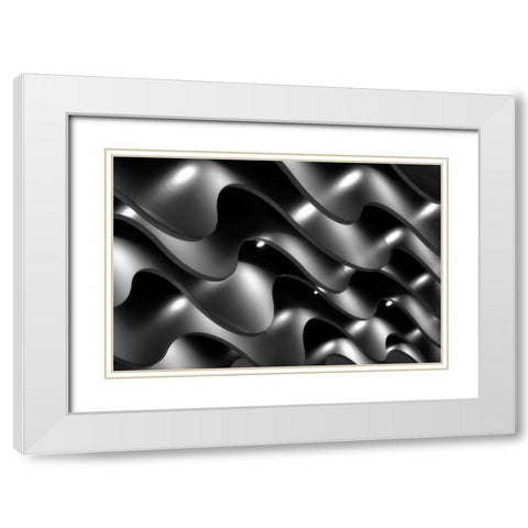 Ceiling Lights White Modern Wood Framed Art Print with Double Matting by Hawerkamp, Hans-Wolfgang