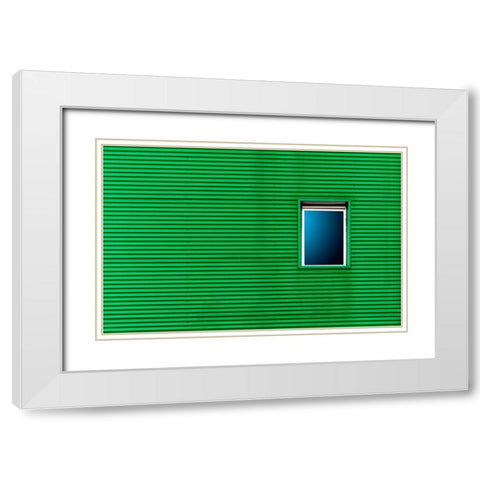 Simplicity White Modern Wood Framed Art Print with Double Matting by Novillo, Alfonso