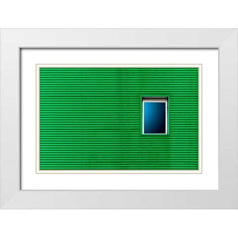 Simplicity White Modern Wood Framed Art Print with Double Matting by Novillo, Alfonso