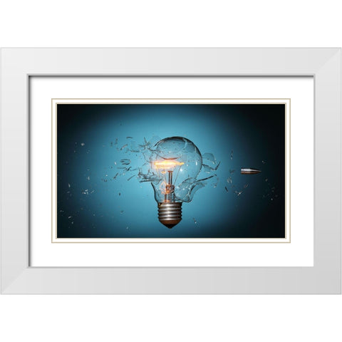 Stop Global Warming White Modern Wood Framed Art Print with Double Matting by Augusteijn, Lex
