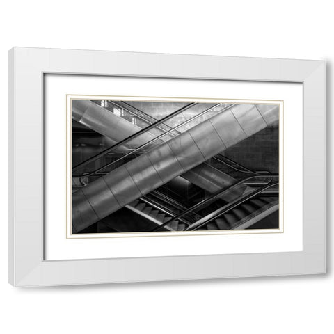 Starless White Modern Wood Framed Art Print with Double Matting by Leiro, Manolo