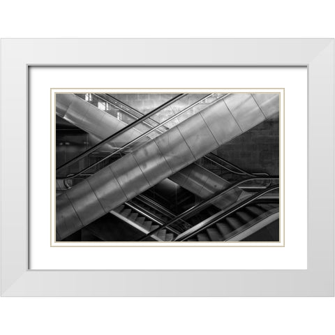 Starless White Modern Wood Framed Art Print with Double Matting by Leiro, Manolo