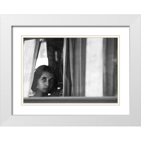 Your Eyes-From The Series Qaloneq And Qmontevideoq White Modern Wood Framed Art Print with Double Matting by Matthes, Dieter