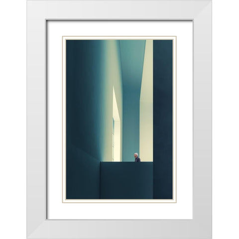 The Passage White Modern Wood Framed Art Print with Double Matting by Vangindertael, Luc