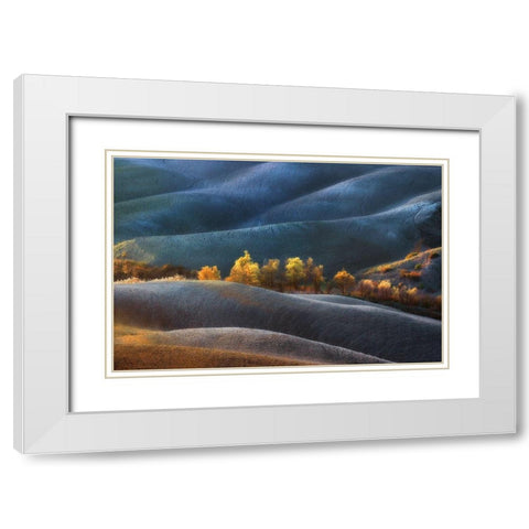 Dreamland White Modern Wood Framed Art Print with Double Matting by Kravanja, Jure