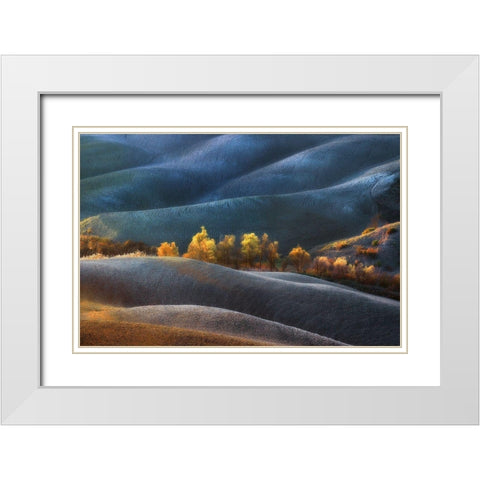 Dreamland White Modern Wood Framed Art Print with Double Matting by Kravanja, Jure