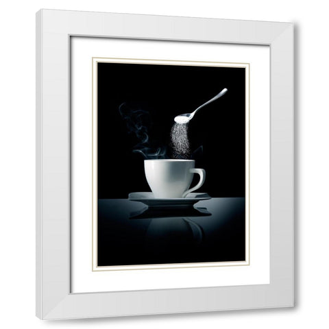 Coffee A Sugar White Modern Wood Framed Art Print with Double Matting by Reindl, Doris