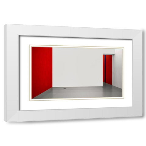 An Empty Room White Modern Wood Framed Art Print with Double Matting by Schuster, Inge