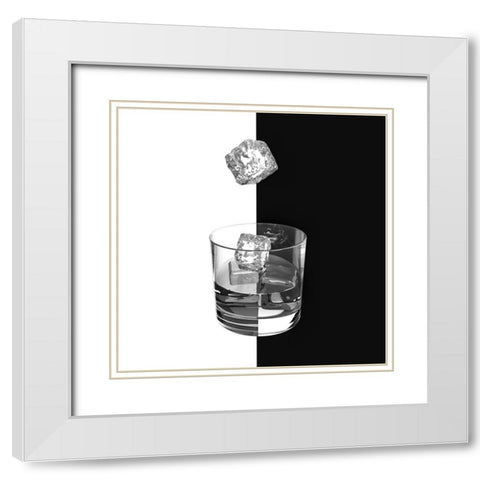 Ice And Wine White Modern Wood Framed Art Print with Double Matting by Bunjamin, Antonyus