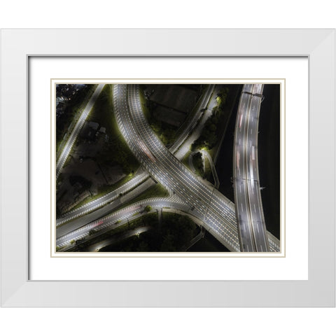 Untitled White Modern Wood Framed Art Print with Double Matting by Tetsurou, Kobayashi