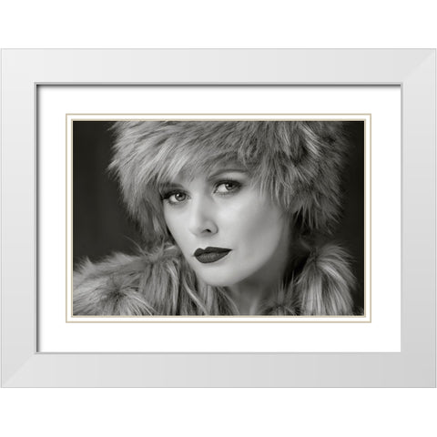 The Eyes Have It White Modern Wood Framed Art Print with Double Matting by Wilkinson, Hugh