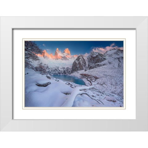 A Gift From The Gods White Modern Wood Framed Art Print with Double Matting by Shcherbina, Valeriy