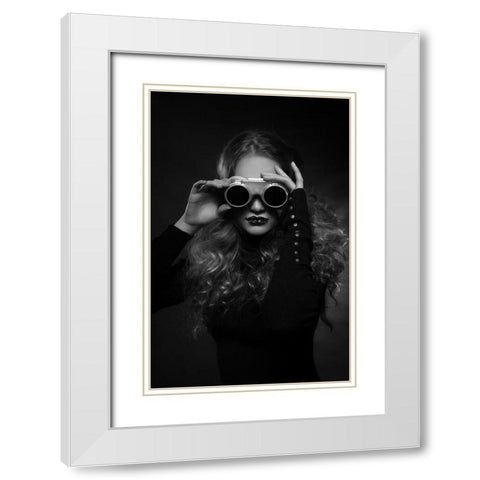 Viki White Modern Wood Framed Art Print with Double Matting by Justusova Sumcova, Denisa