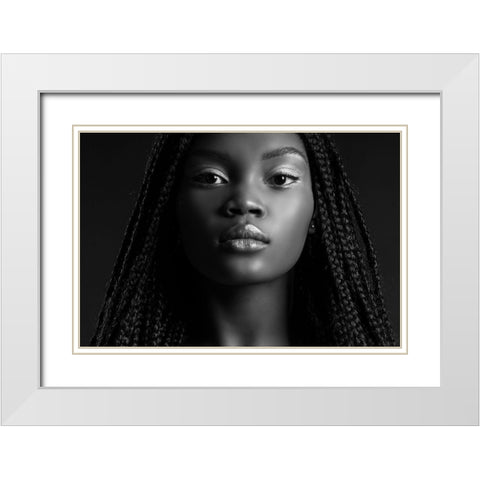 Portrait Of Elizabeth White Modern Wood Framed Art Print with Double Matting by Koops, Johan