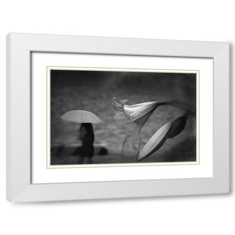 Untitled White Modern Wood Framed Art Print with Double Matting by Tsuchida, Teruhiko