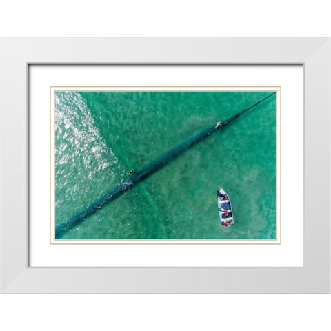 Fisher White Modern Wood Framed Art Print with Double Matting by Al Farsi, Haitham