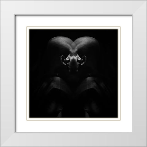 No Direction White Modern Wood Framed Art Print with Double Matting by txules