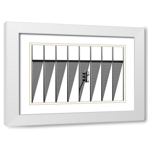 Traffic Light White Modern Wood Framed Art Print with Double Matting by Hawerkamp, Hans-Wolfgang
