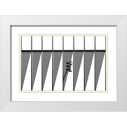 Traffic Light White Modern Wood Framed Art Print with Double Matting by Hawerkamp, Hans-Wolfgang