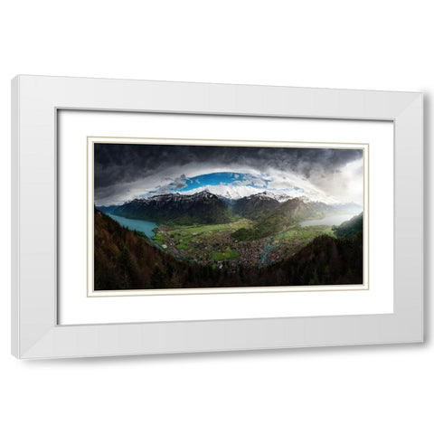 Interlaken Eye. White Modern Wood Framed Art Print with Double Matting by Pablo De, Juan
