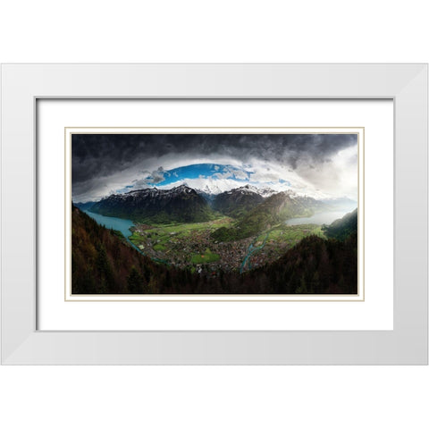 Interlaken Eye. White Modern Wood Framed Art Print with Double Matting by Pablo De, Juan