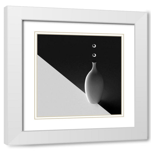 The Vase White Modern Wood Framed Art Print with Double Matting by Bunjamin, Antonyus
