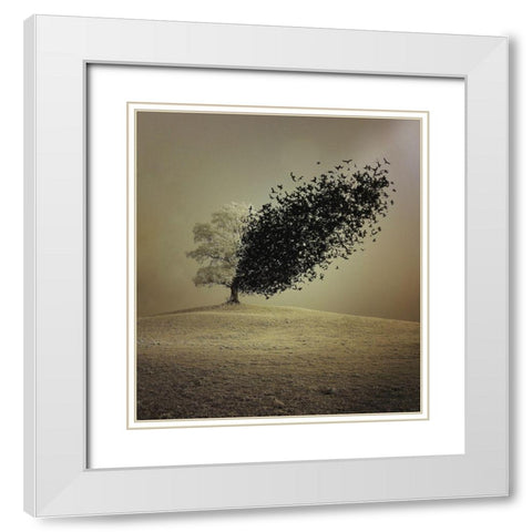 Last Hope White Modern Wood Framed Art Print with Double Matting by Badrnia, Radin