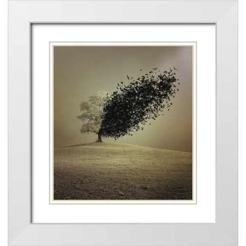 Last Hope White Modern Wood Framed Art Print with Double Matting by Badrnia, Radin