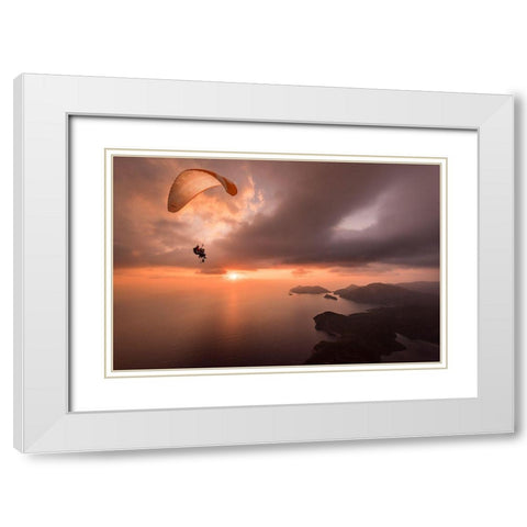 Ready To Shoot White Modern Wood Framed Art Print with Double Matting by Shu, Tristan