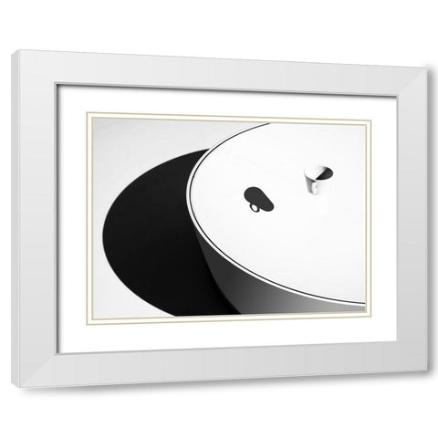 N-T White Modern Wood Framed Art Print with Double Matting by Vangindertael, Luc