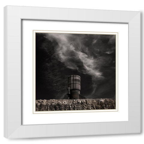 The Cement Factory White Modern Wood Framed Art Print with Double Matting by Claes, Gilbert