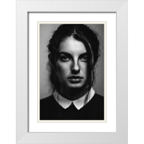 Untitled White Modern Wood Framed Art Print with Double Matting by Vasilenko, Artem