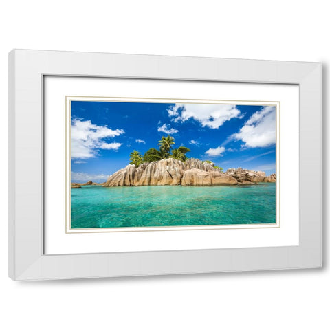 Dream Island White Modern Wood Framed Art Print with Double Matting by Dmowski, Bartosz