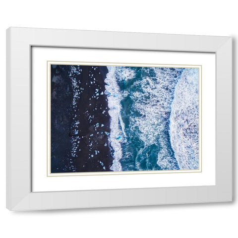 From Above Iv White Modern Wood Framed Art Print with Double Matting by Carrillo Lopez, Antonio