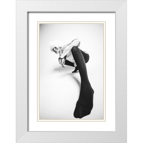 Untitled White Modern Wood Framed Art Print with Double Matting by Vasilenko, Artem