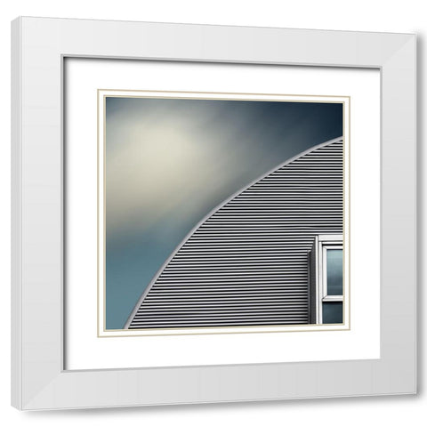 Rounded Roof White Modern Wood Framed Art Print with Double Matting by Claes, Gilbert
