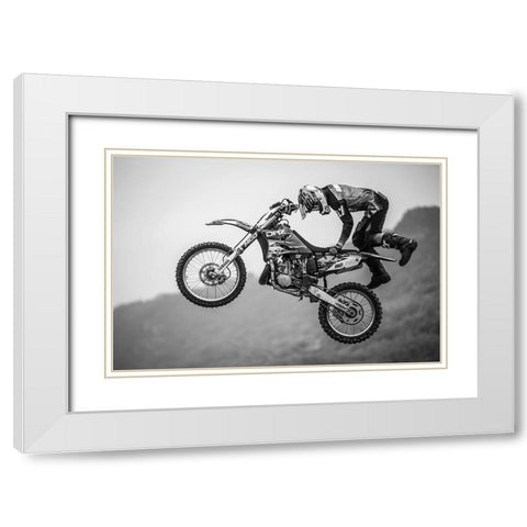Battle Of Transcendence White Modern Wood Framed Art Print with Double Matting by Chengzhou, Zhou